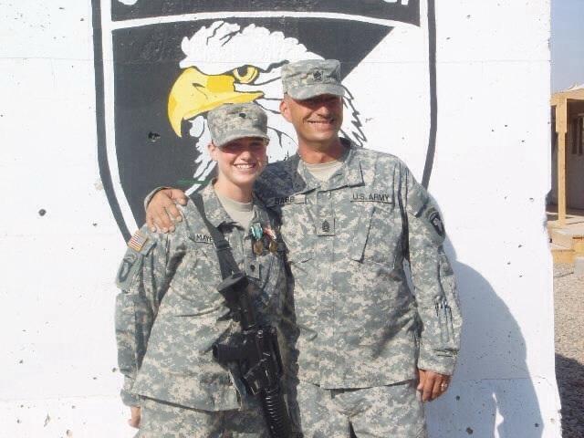 Tammy with fellow soldier at 101st Airborne