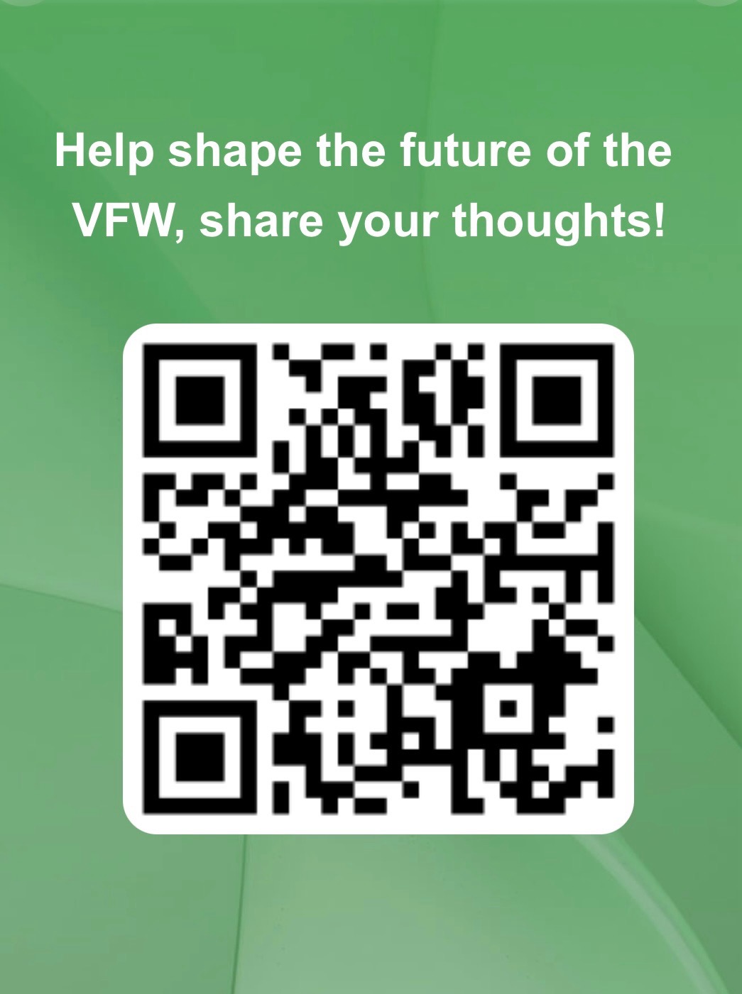 QR Code - Share your thoughts on the future of the VFW