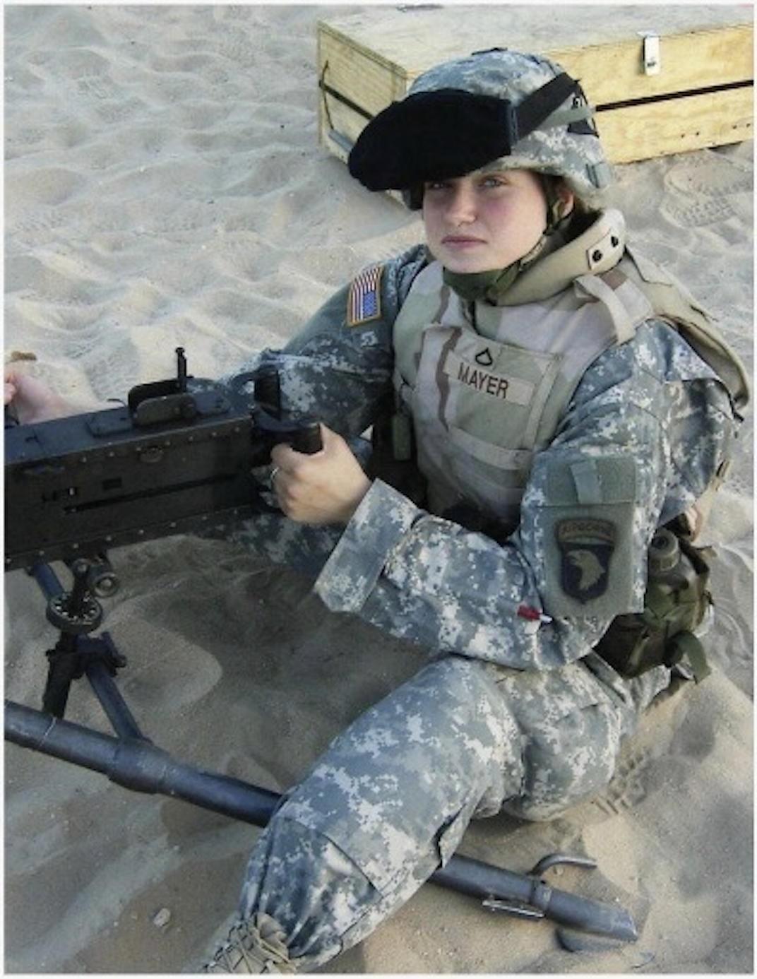 Tammy Flake during Iraq deployment with 3-101 Aviation